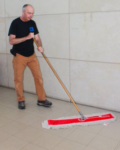 Jeffries Cleaning professional sweeping floor