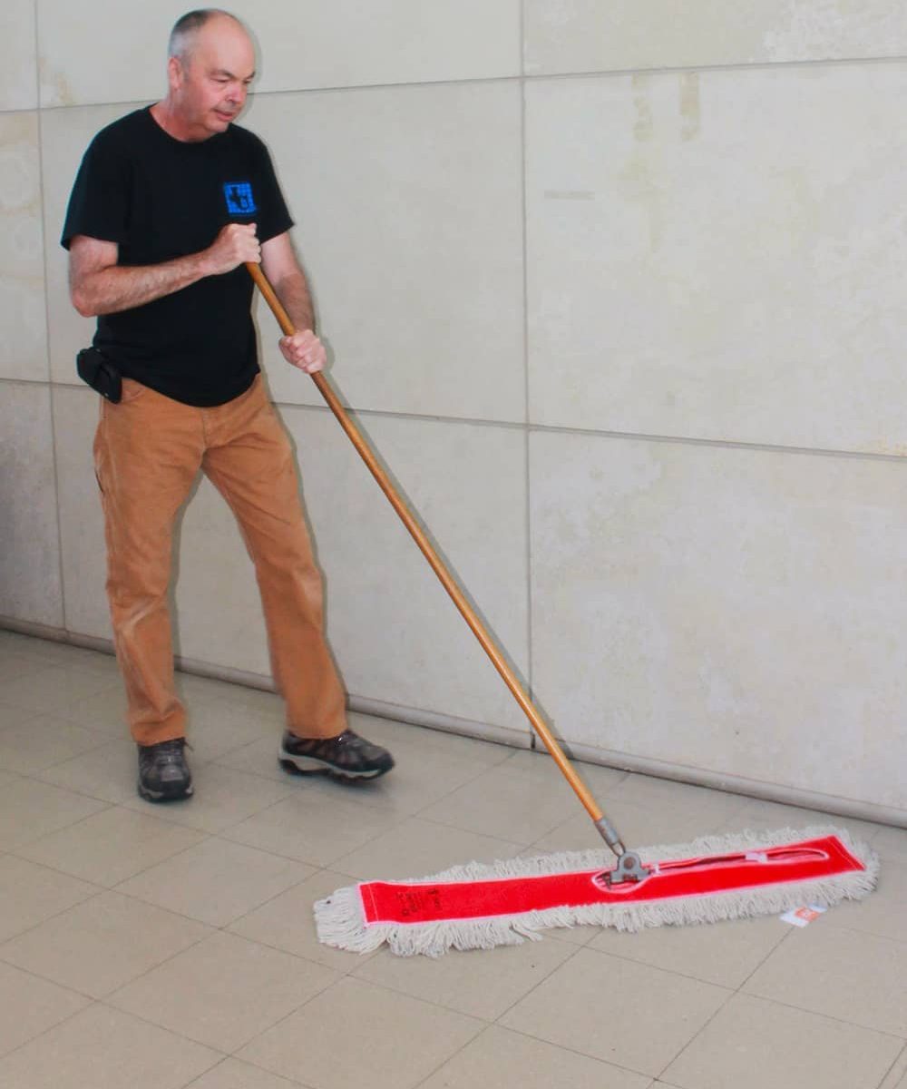 Jeffries Cleaning professional sweeping floor